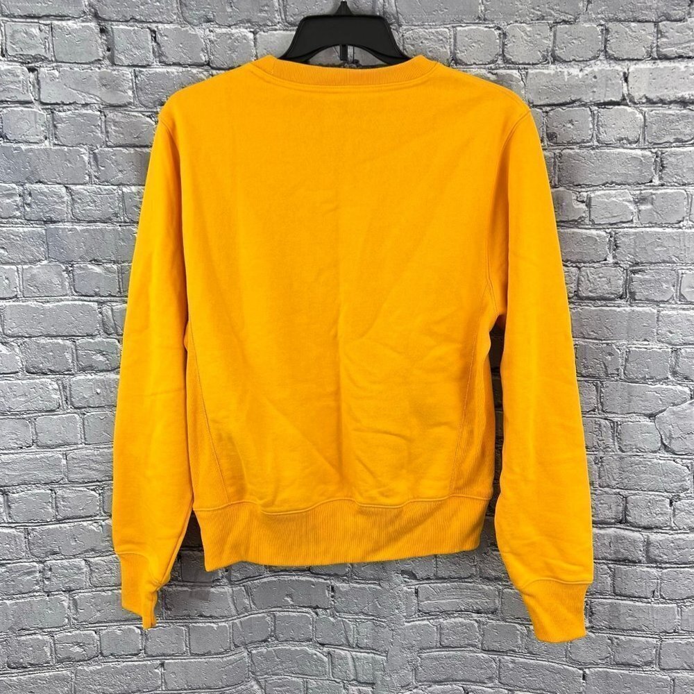 PINK Victoria's Secret  Gold  Reverse Weave Crew Neck Sweatshirt Size S - Picture 8 of 9